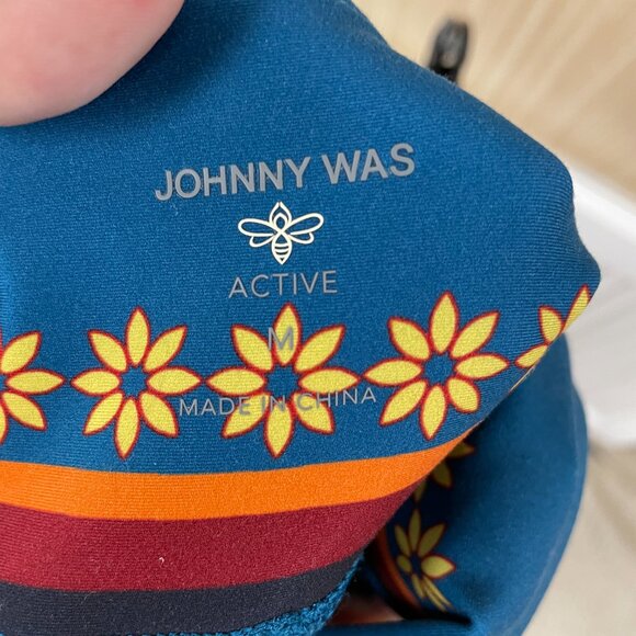 Johnny Was Blue Print Leggings size Medium - Picture 2 of 4